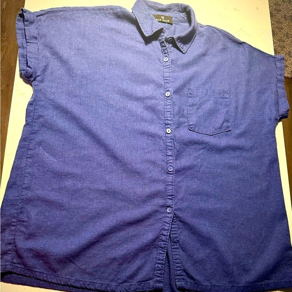Stylish Rae Mode Blue Button-Up Top - Size Small - Picture 1 of 8